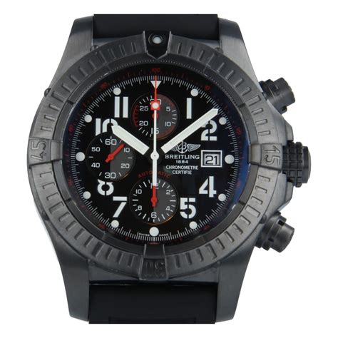 breitling super avenger black steel for sale|pre owned breitling avenger.